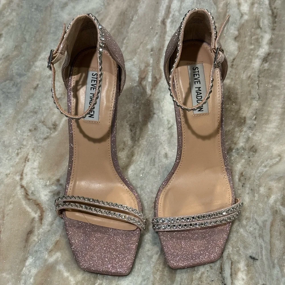 Women’s STEVE MADDEN Collette Heeled Sandal- Blush. Size 8 - Picture 6 of 8